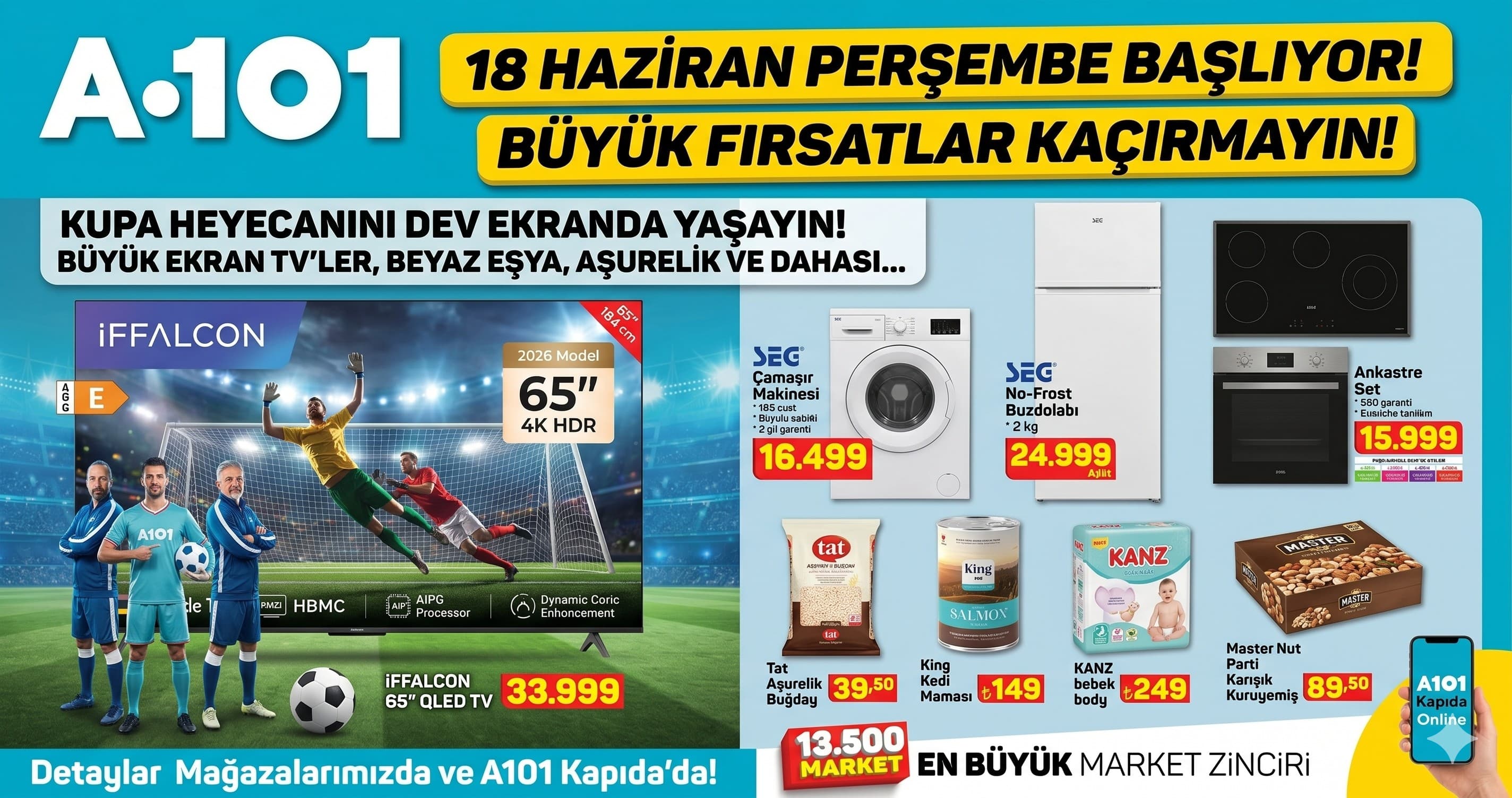 A101 18 Haziran 2026: Şampiyonluk Heyecanına Dev İndirimlerle Hazırlanın!